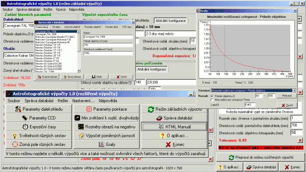 Program Astrofotografické výpočty