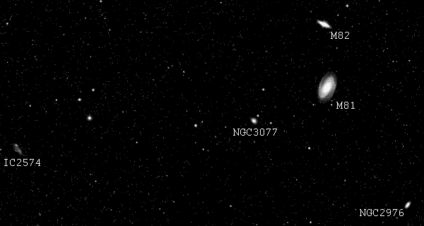 Střed skupiny galaxií M81 M81