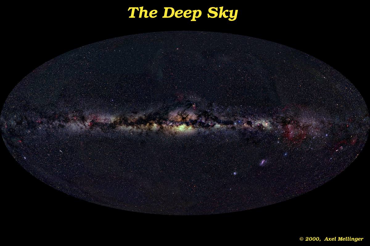 Panoráma Galaxie - Aitoffova projekce Panoráma Galaxie - Aitoffova projekce