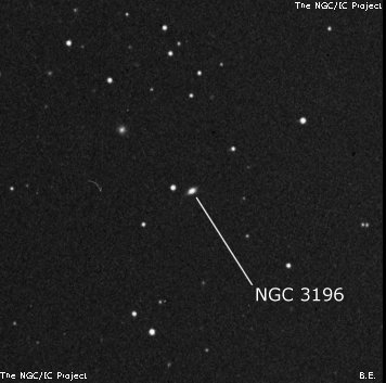 Snímek oblohy NGC 3196
