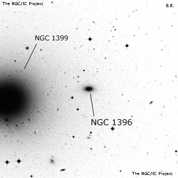 Negativní snímek oblohy NGC 1396