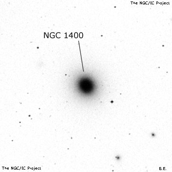 Negativní snímek oblohy NGC 1400