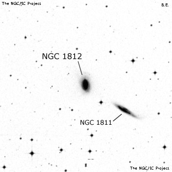Negativní snímek oblohy NGC 1812