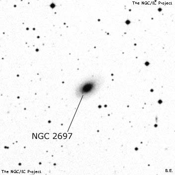 Negativní snímek oblohy NGC 2697