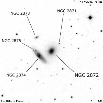 Negativní snímek oblohy NGC 2872