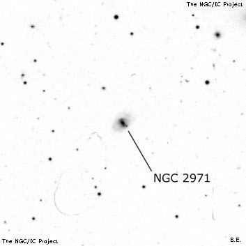Negativní snímek oblohy NGC 2971