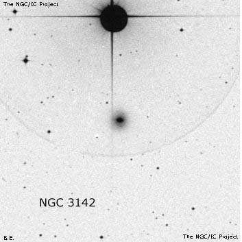 Negativní snímek oblohy NGC 3142