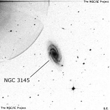 Negativní snímek oblohy NGC 3145