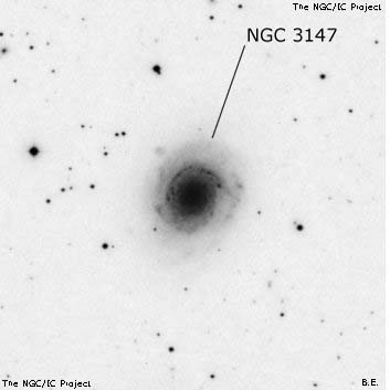 Negativní snímek oblohy NGC 3147