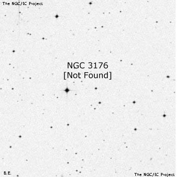 Negativní snímek oblohy NGC 3176