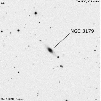Negativní snímek oblohy NGC 3179