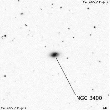 Negativní snímek oblohy NGC 3400