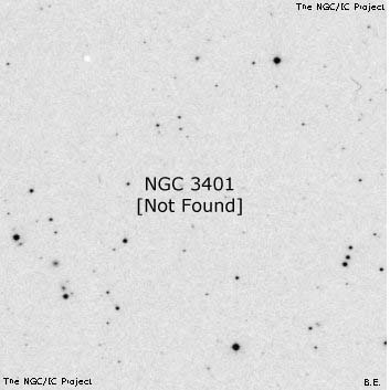 Negativní snímek oblohy NGC 3401