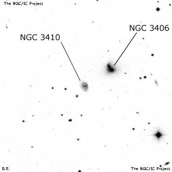 Negativní snímek oblohy NGC 3410