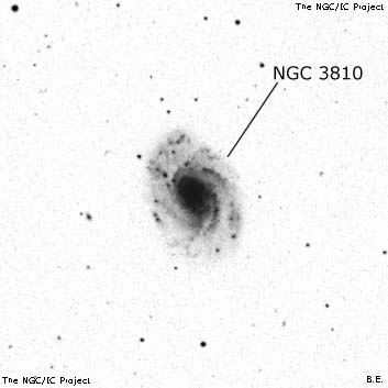 Negativní snímek oblohy NGC 3810