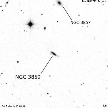 Negativní snímek oblohy NGC 3859