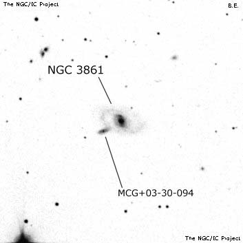 Negativní snímek oblohy NGC 3861