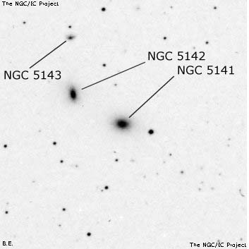 Negativní snímek oblohy NGC 5141