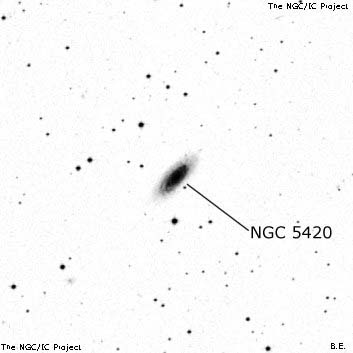 Negativní snímek oblohy NGC 5420