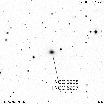 Negativní snímek oblohy NGC 6298
