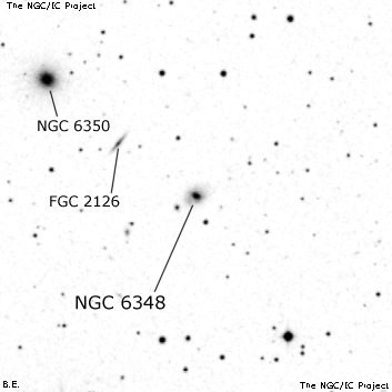 Negativní snímek oblohy NGC 6348