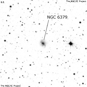 Negativní snímek oblohy NGC 6379