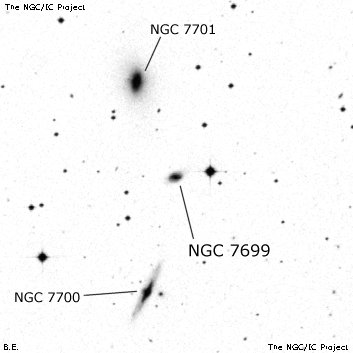 Negativní snímek oblohy NGC 7699
