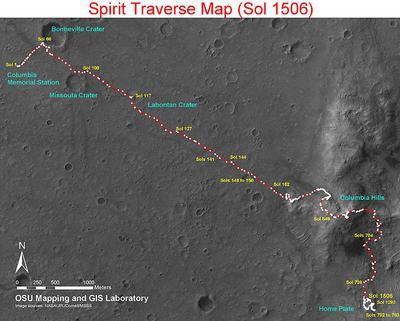 Trasa sondy Spirit